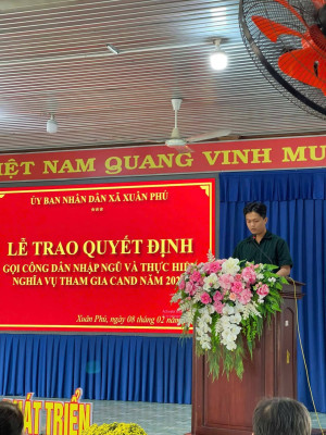 Thanh niên Nguyễn Công Quý – Ấp Bình Tân, một trong các thanh niên viết đơn tình nguyện tham gia Nghĩa vụ Công an nhân dân năm 2026