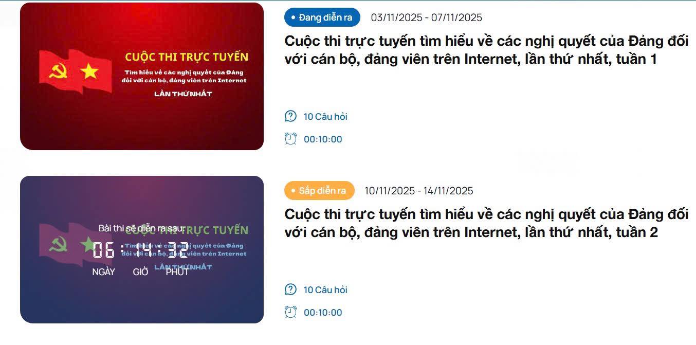 THAM GIA CUỘC THI TRỰC TUYẾN TÌM HIỂU NGHỊ QUYẾT CỦA ĐẢNG – TRÁCH NHIỆM VÀ VINH DỰ CỦA MỖI ĐẢNG VIÊN