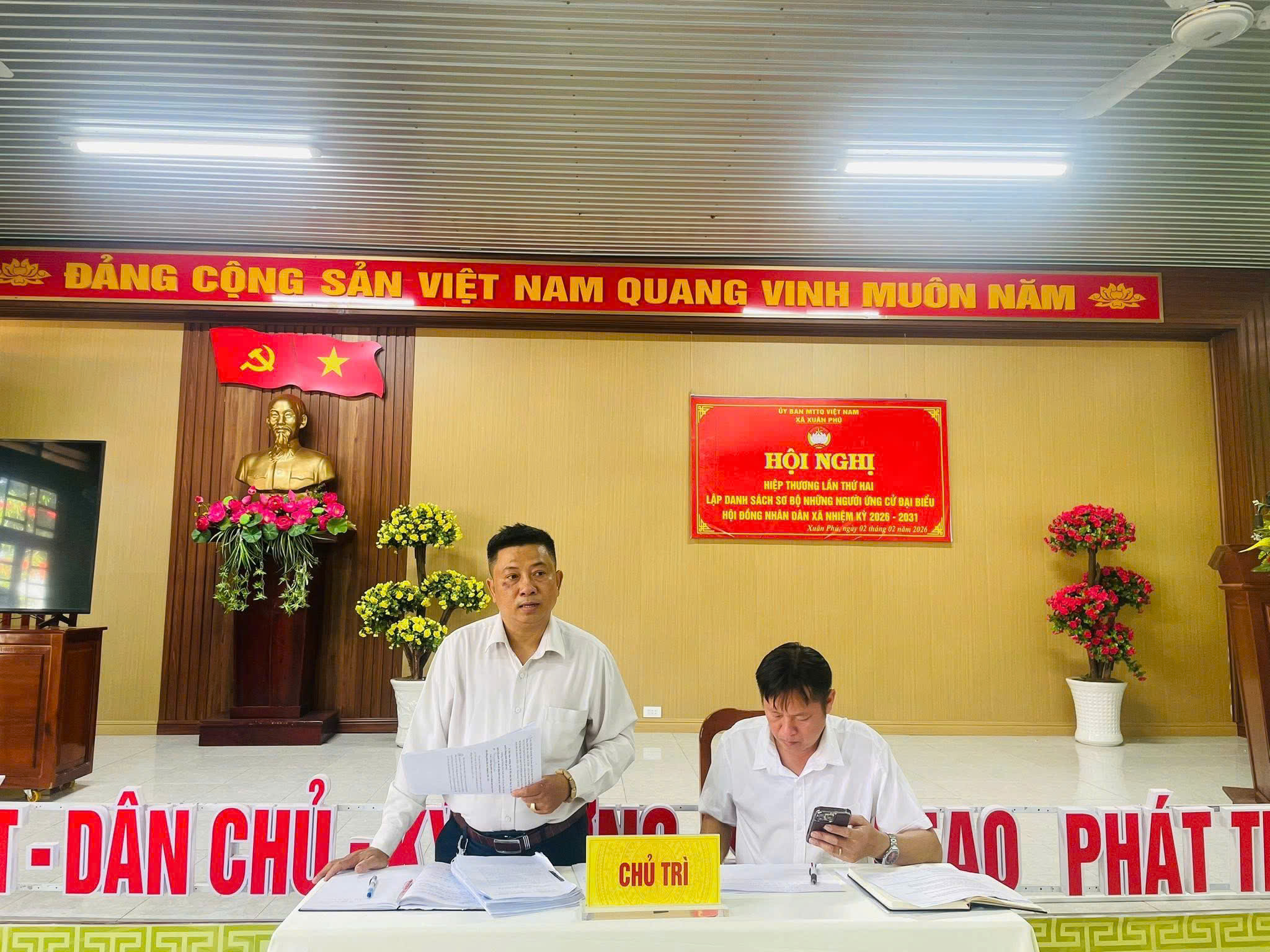 XUÂN PHÚ: THỐNG NHẤT DANH SÁCH SƠ BỘ 35 ỨNG CỬ VIÊN ĐẠI BIỂU HĐND XÃ NHIỆM KỲ 2026 – 2031