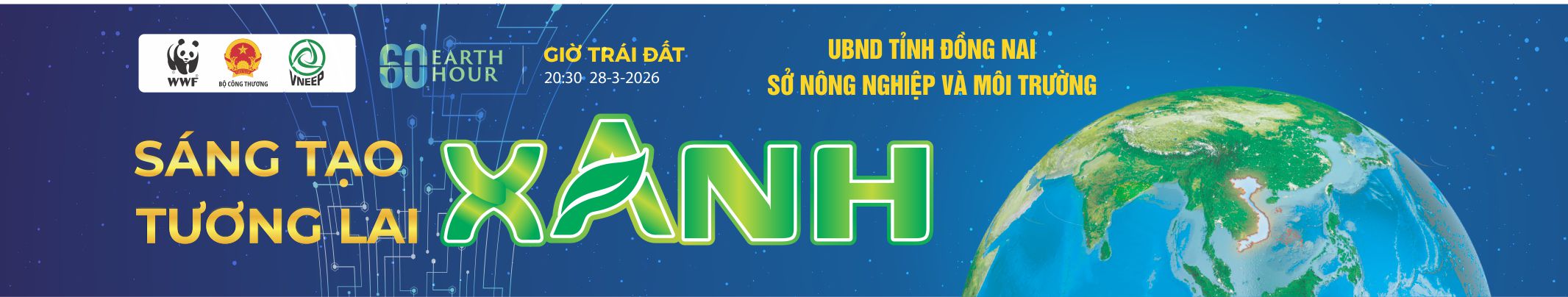 HƯỞNG ỨNG GIỜ TRÁI ĐẤT 2026: ĐỒNG NAI CHUNG TAY TIẾT KIỆM ĐIỆN, BẢO VỆ MÔI TRƯỜNG VÀ PHÁT TRIỂN BỀN VỮNG