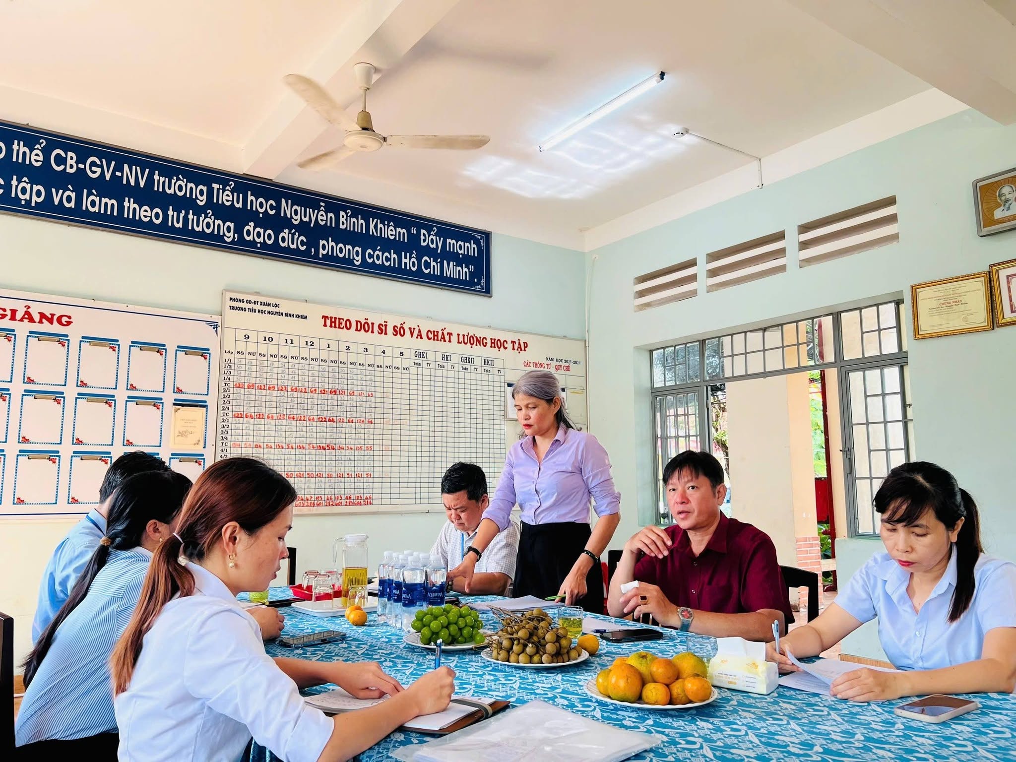 HĐND xã Xuân Phú sát cơ sở, đồng hành cùng Trường Tiểu học Nguyễn Bỉnh Khiêm sẵn sàng năm học mới